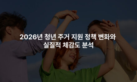 2026년 청년 주거 지원 정책 변화와 실질적 체감도 분석