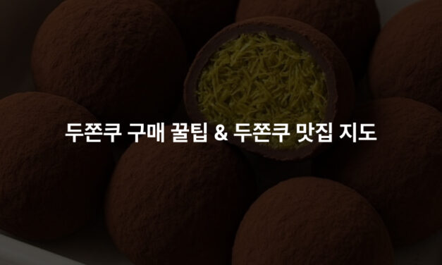 두쫀쿠 구매 꿀팁 & 두쫀쿠 맛집 지도