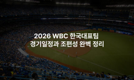 2026 WBC 한국대표팀 경기일정과 조편성 완벽 정리
