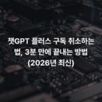 챗GPT 플러스 구독 취소하는 법, 3분 만에 끝내는 방법 (2026년 최신)