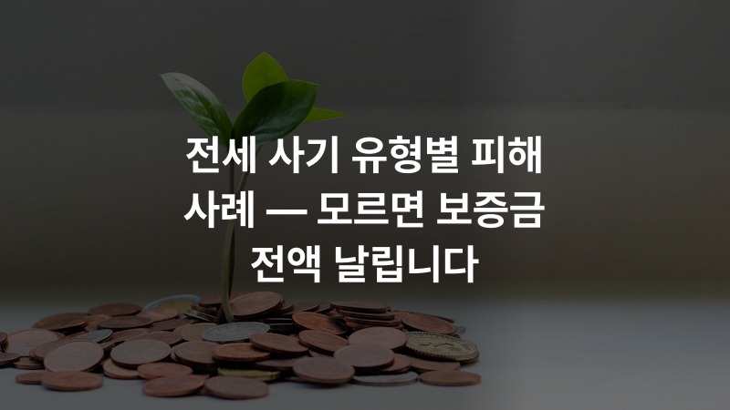 전세 사기 유형별 피해 사례 — 모르면 보증금 전액 날립니다