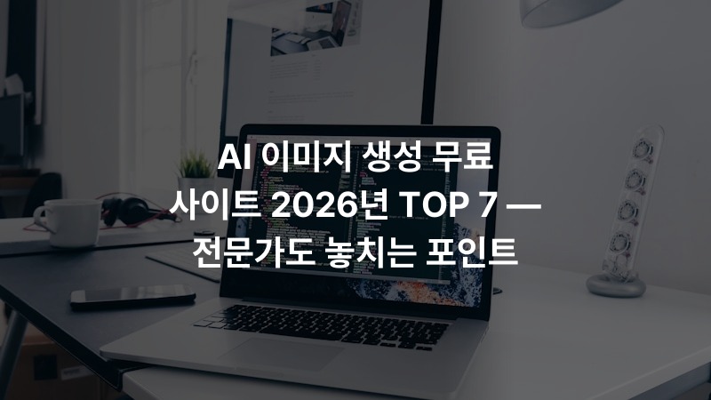 AI 이미지 생성 무료 사이트 2026년 TOP 7 — 전문가도 놓치는 포인트