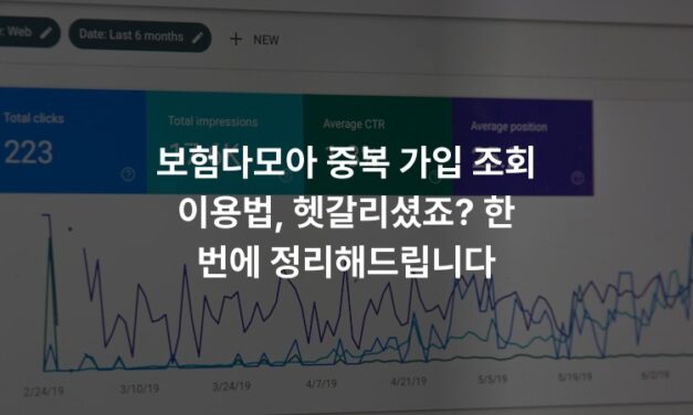 보험다모아 중복 가입 조회 이용법, 헷갈리셨죠? 한 번에 정리해드립니다