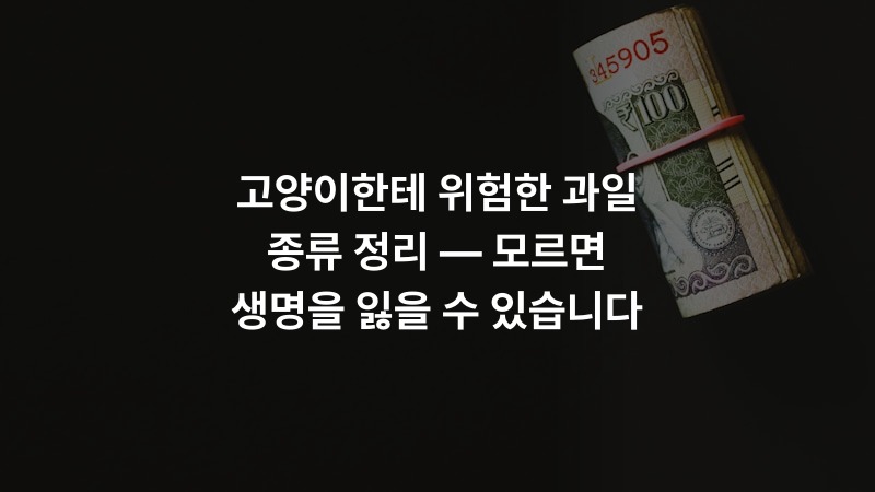 고양이한테 위험한 과일 종류 정리 — 모르면 생명을 잃을 수 있습니다 – pet 정보 썸네일