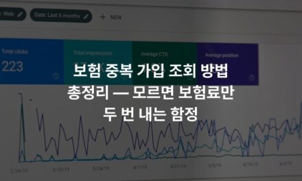 보험 중복 가입 조회 방법 총정리 — 모르면 보험료만 두 번 내는 함정