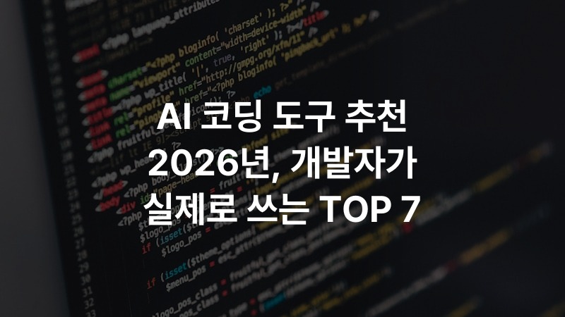 AI 코딩 도구 추천 2026년, 개발자가 실제로 쓰는 TOP 7