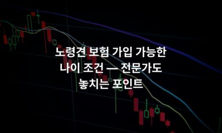 노령견 보험 가입 가능한 나이 조건 — 전문가도 놓치는 포인트