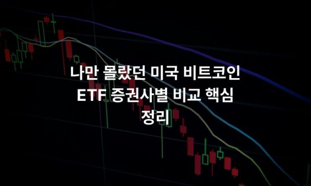나만 몰랐던 미국 비트코인 ETF 증권사별 비교 핵심 정리