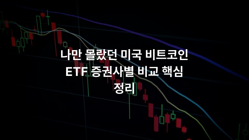나만 몰랐던 미국 비트코인 ETF 증권사별 비교 핵심 정리 – 금융 정보 썸네일