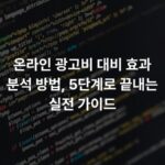 온라인 광고비 대비 효과 분석 방법, 5단계로 끝내는 실전 가이드