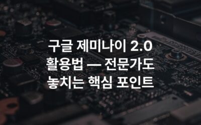 구글 제미나이 2.0 활용법 — 전문가도 놓치는 핵심 포인트