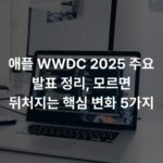 애플 WWDC 2025 주요 발표 정리, 모르면 뒤처지는 핵심 변화 5가지