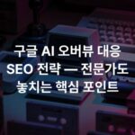 구글 AI 오버뷰 대응 SEO 전략 — 전문가도 놓치는 핵심 포인트