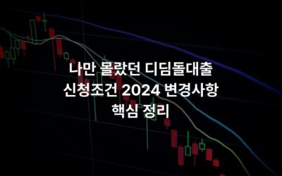 나만 몰랐던 디딤돌대출 신청조건 2024 변경사항 핵심 정리