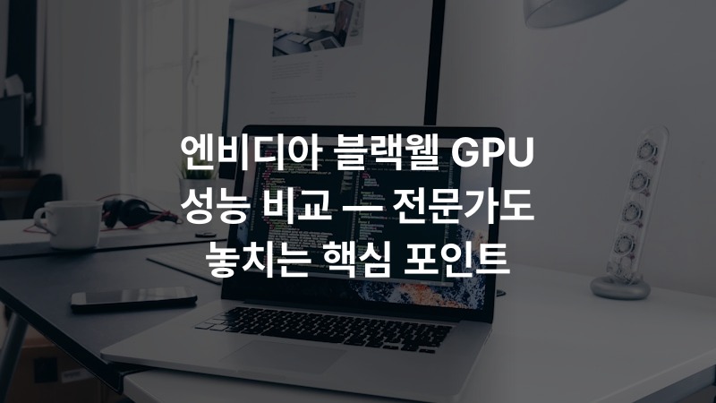 엔비디아 블랙웰 GPU 성능 비교 — 전문가도 놓치는 핵심 포인트